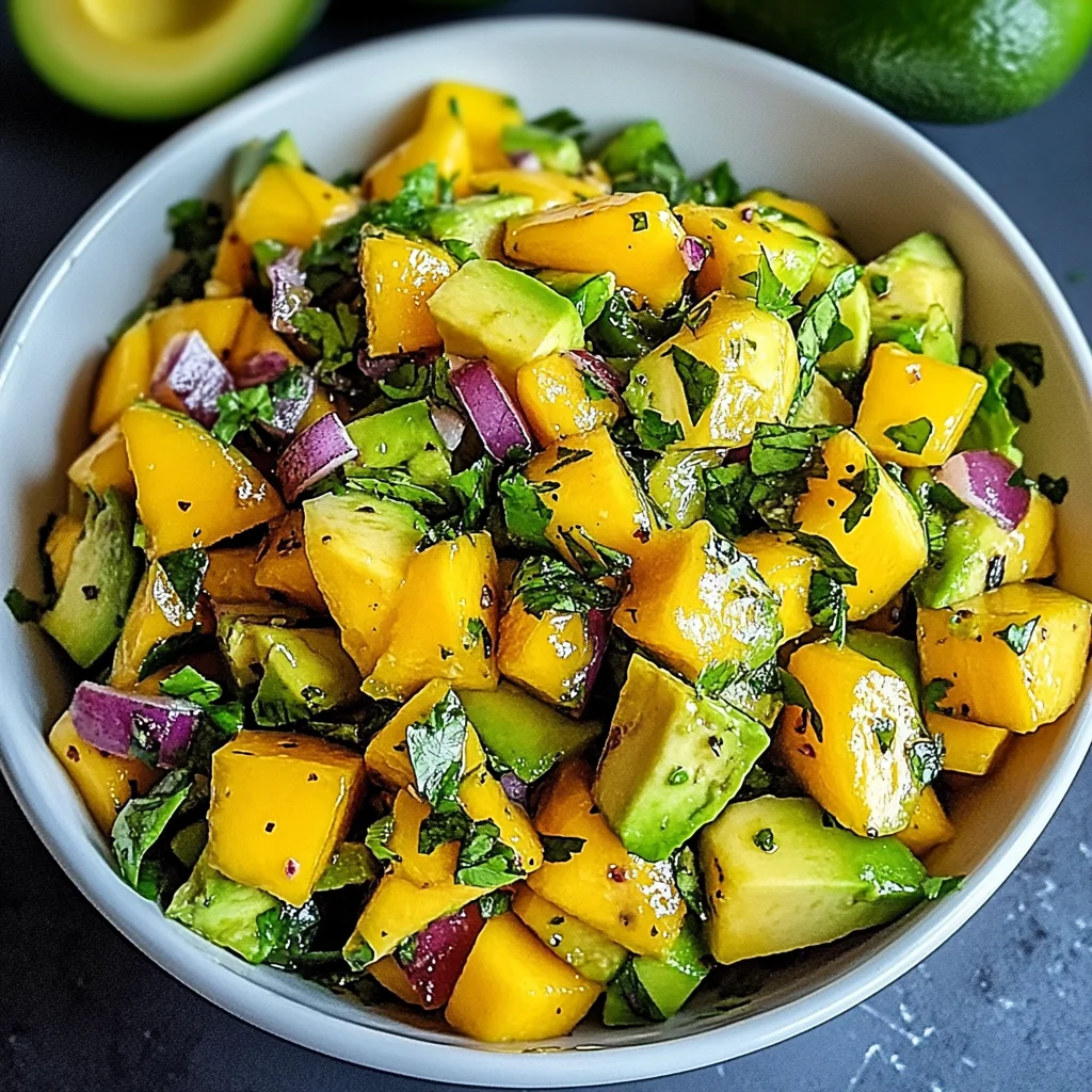 Avocado Mango Salad with a Zesty Lime Dressing