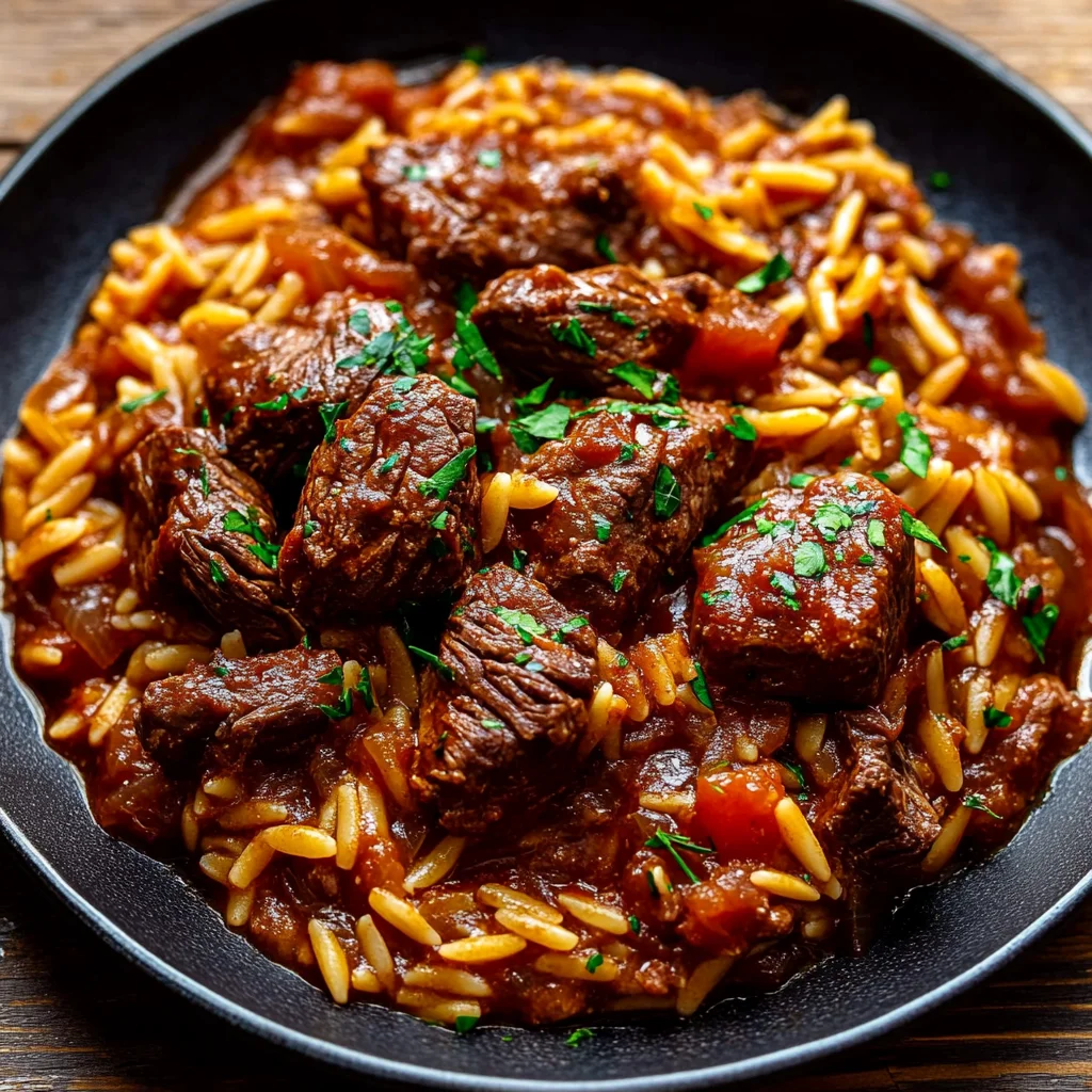 Beef Giouvetsi (Braised Beef and Orzo)