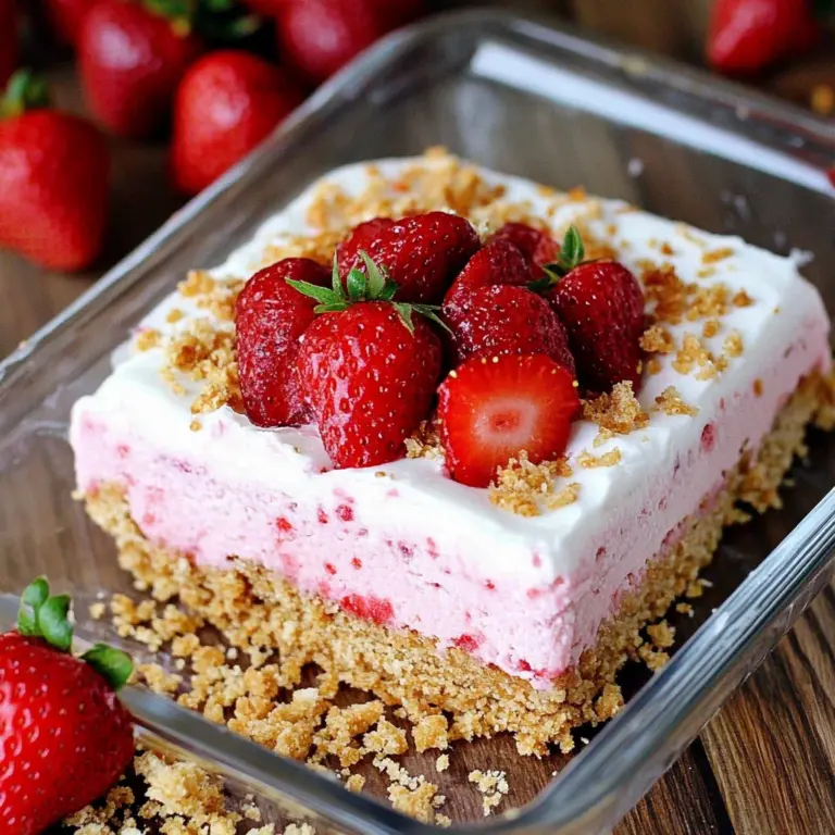 Easy Frozen Strawberry Dessert