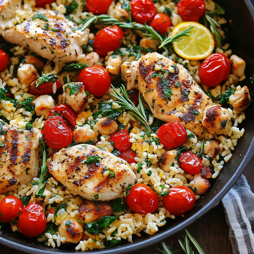 Greek Chicken and Lemon Rice (30 Minutes, One-Pot)