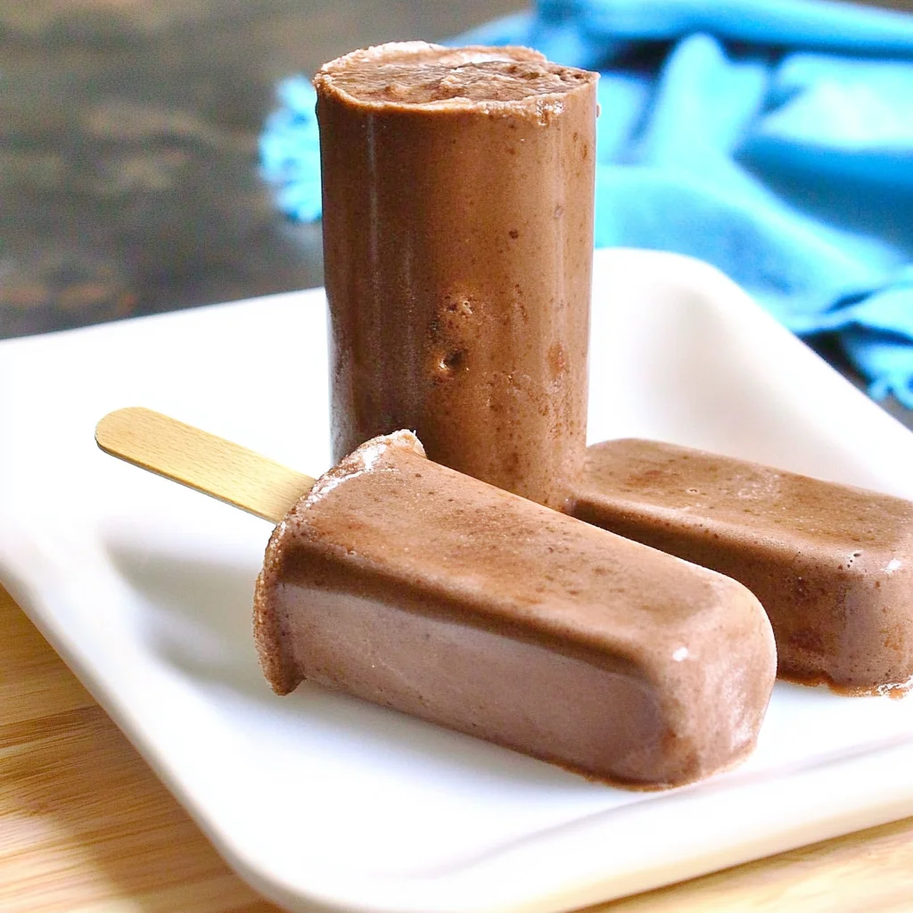 Healthy Chocolate Fudgsicles