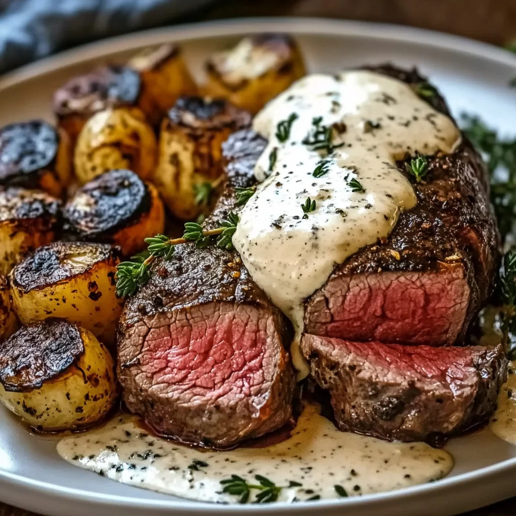 Roasted Beef Tenderloin with Creamy Horseradish Sauce