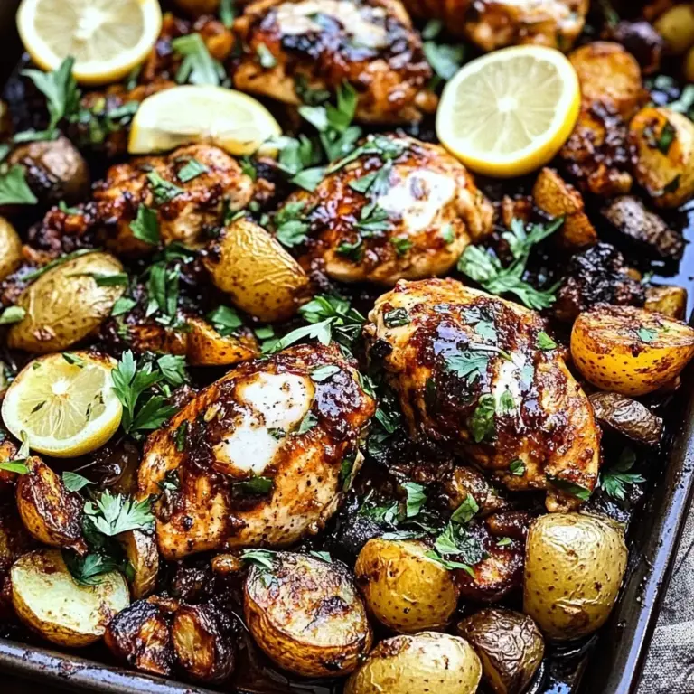 Sheet Pan Lemon Balsamic Chicken and Potatoes