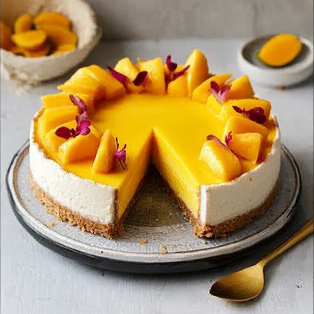 Velvety Mango Cheesecake Bliss