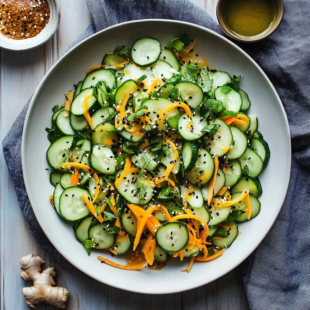 10-Minute Ginger Miso Cucumber Salad