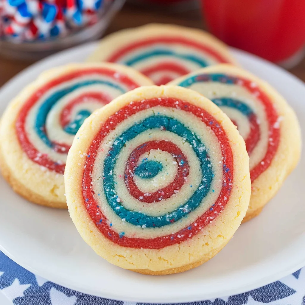 4th of July Spiral Cookies