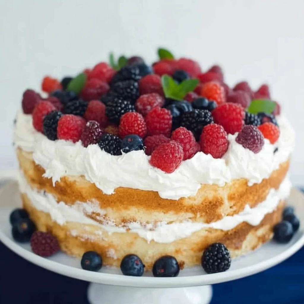 Angel Food Cake with Berries