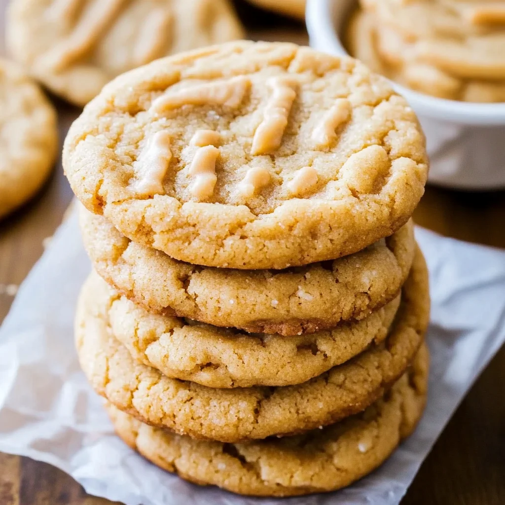 Crisp Peanut Butter Cookies