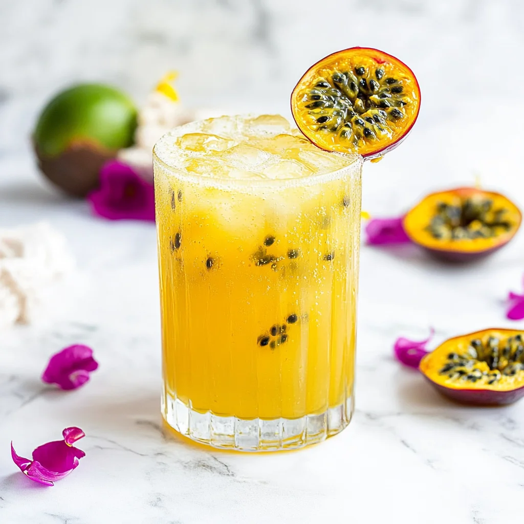 Easy Passionfruit Sparkler