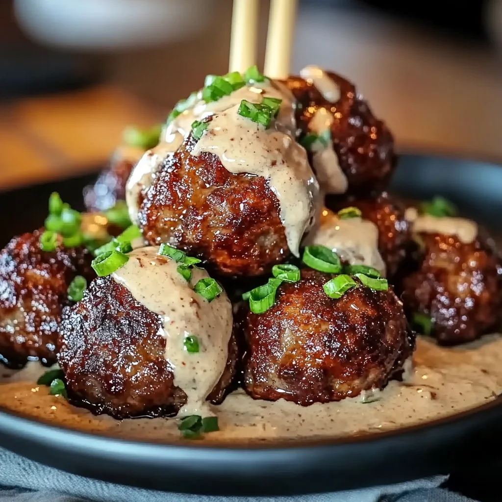 Korean BBQ Meatballs with Spicy Mayo Dip