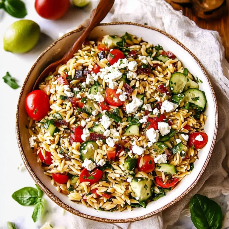 Orzo Pasta Salad Recipe with Feta