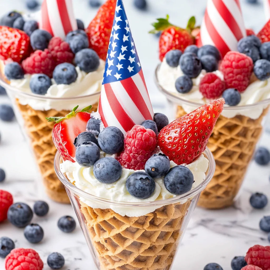 Patriotic Fruit Cones