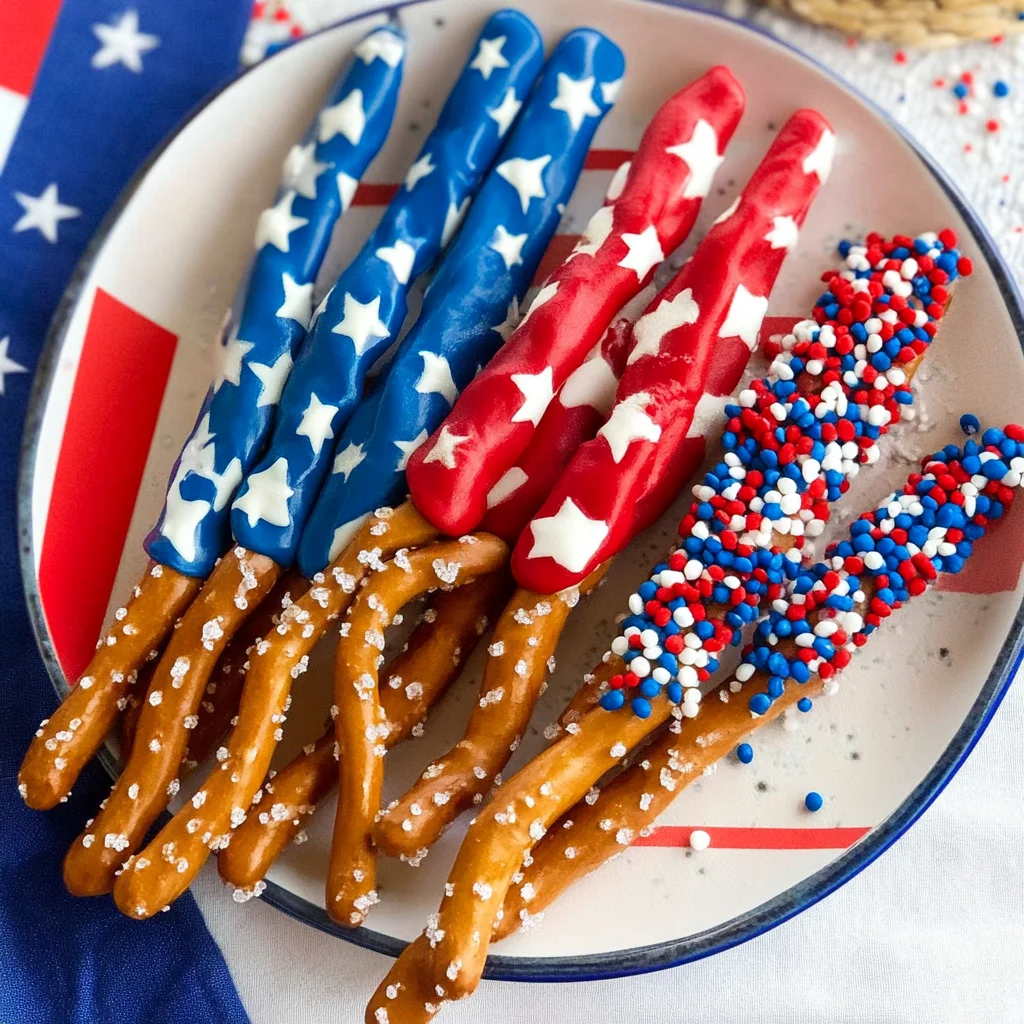 Patriotic Pretzel Rods