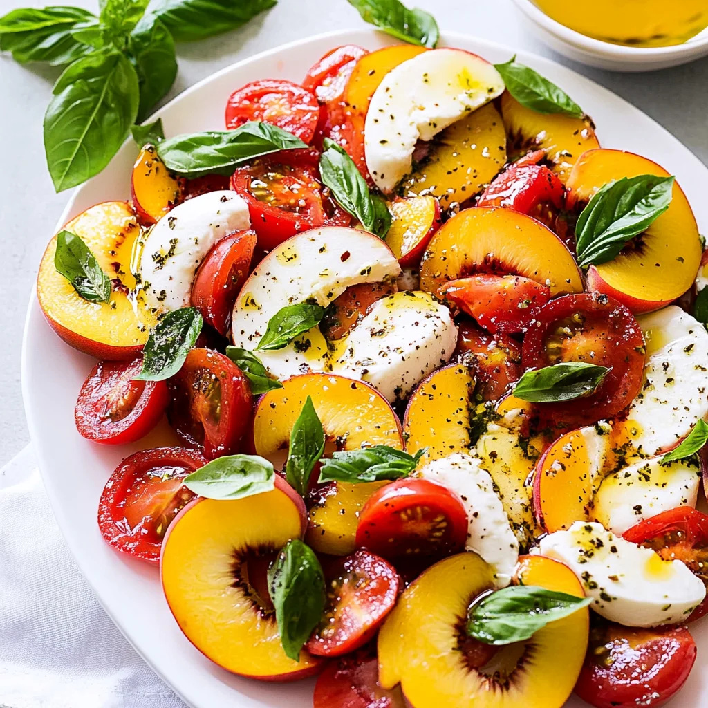 Peach Tomato Caprese Salad