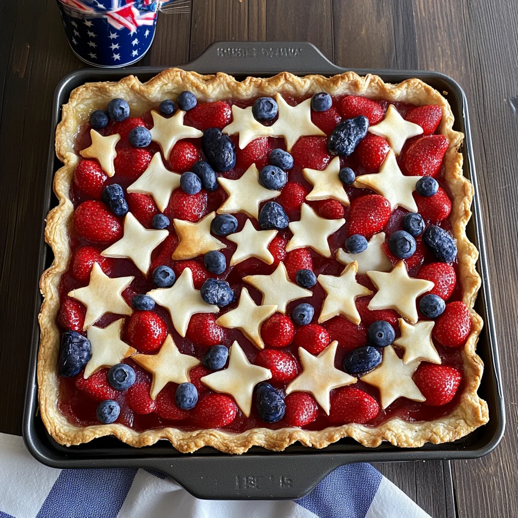 Star-Spangled Red, White & Blue Slab Pie