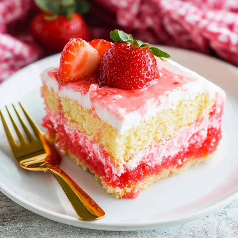 Strawberry Jello Poke Cake