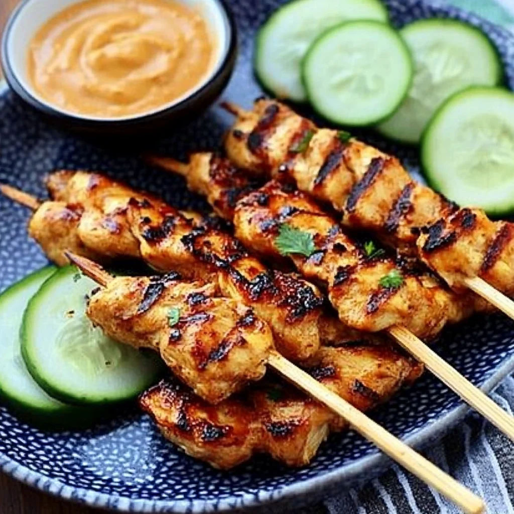 Thai Chicken Sate with Peanut Sauce
