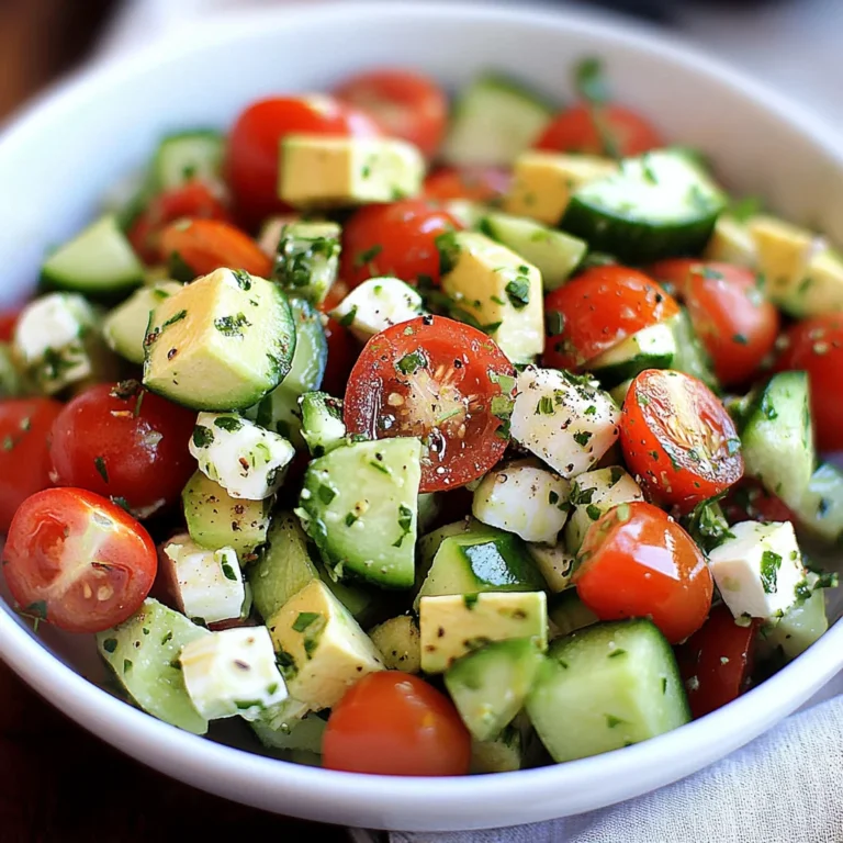 Tomato, Cucumber, Avocado Salad