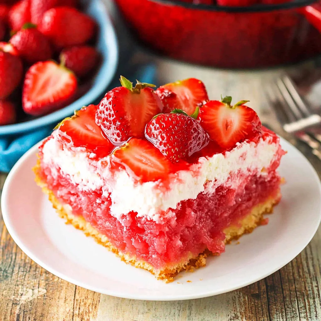 Upside Down Strawberry Cake