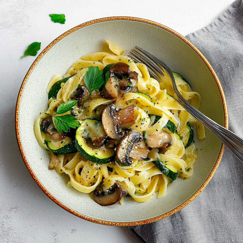 Zucchini Mushroom Pasta