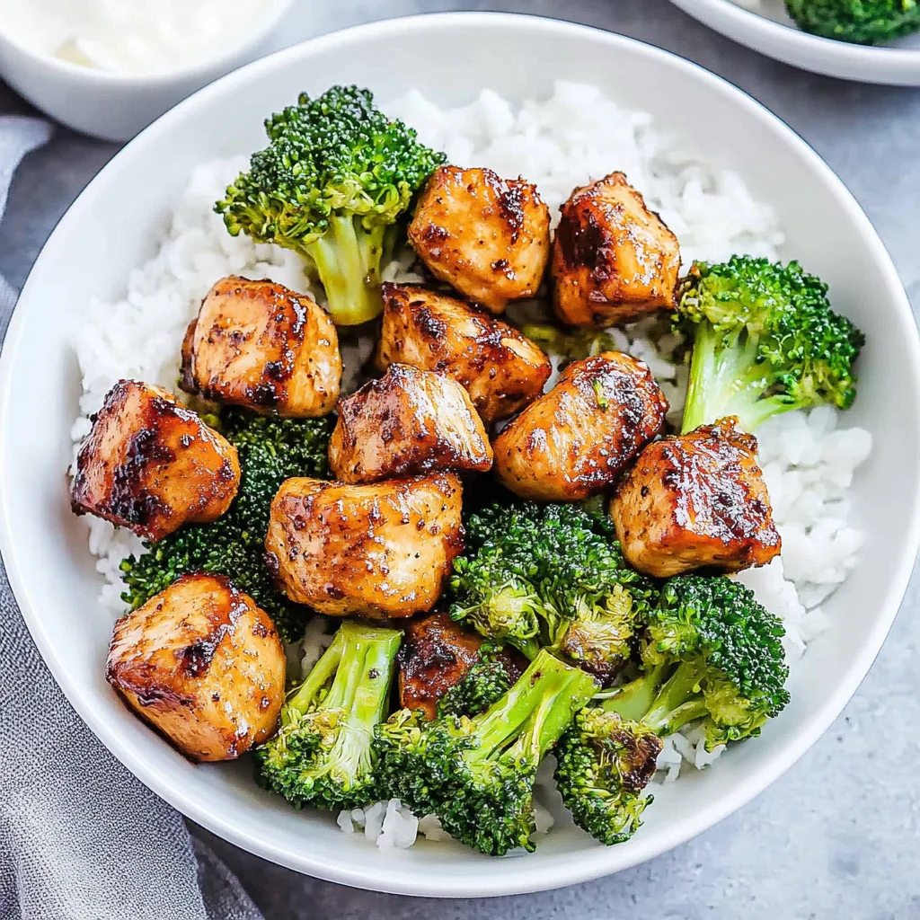 Air Fryer Chicken Bites and Broccoli