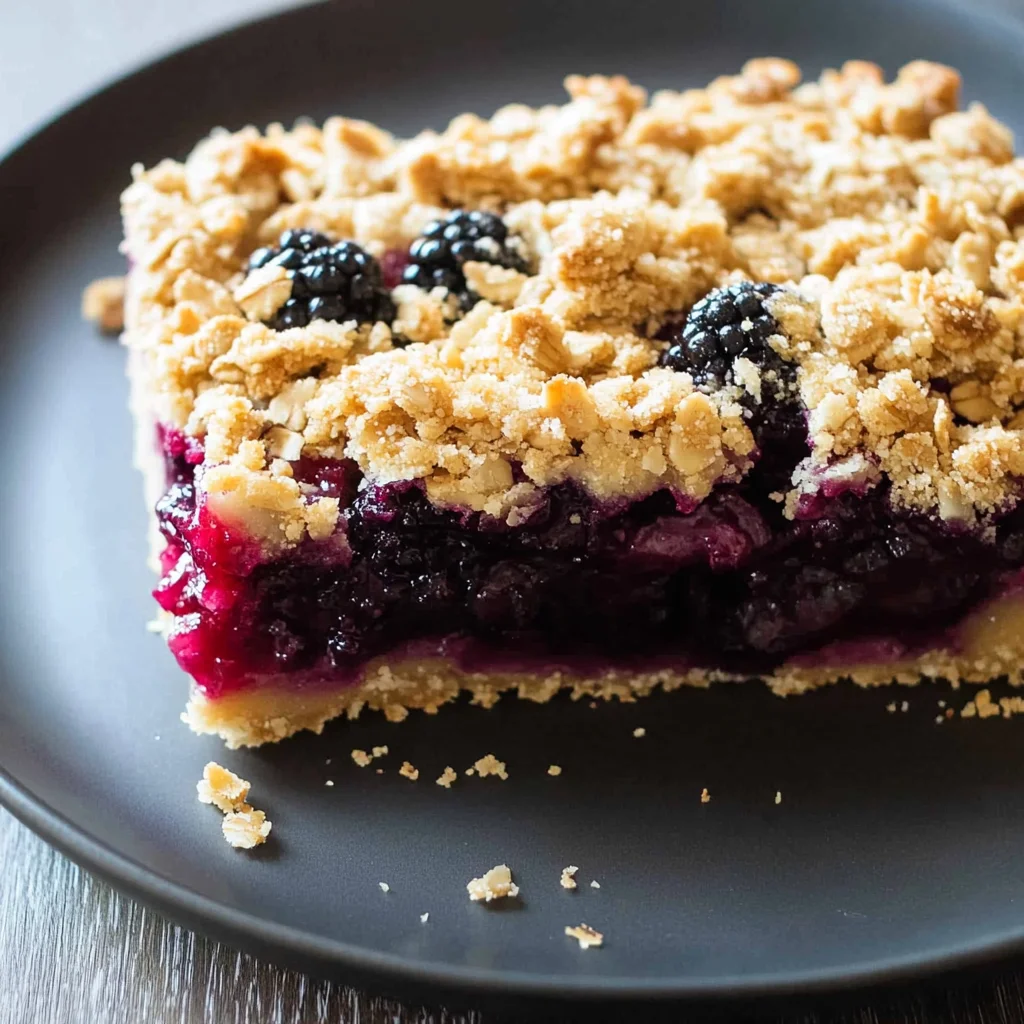 Almond Oat Crumble Blackberry Pie
