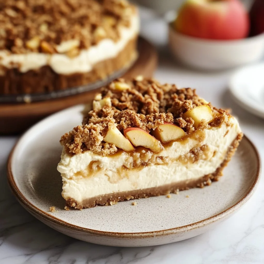 Apple Crumble Cheesecake