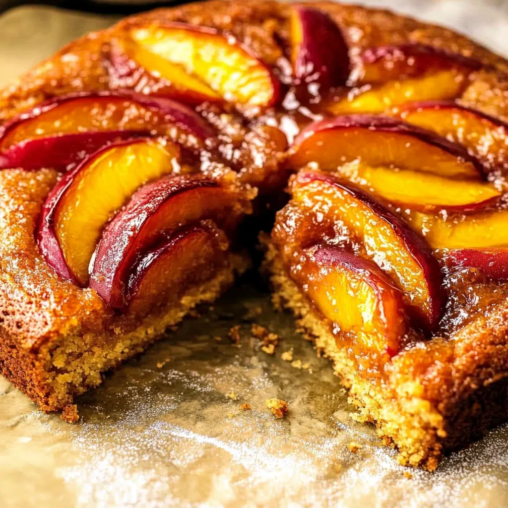 Bourbon Peach Upside-Down Cake
