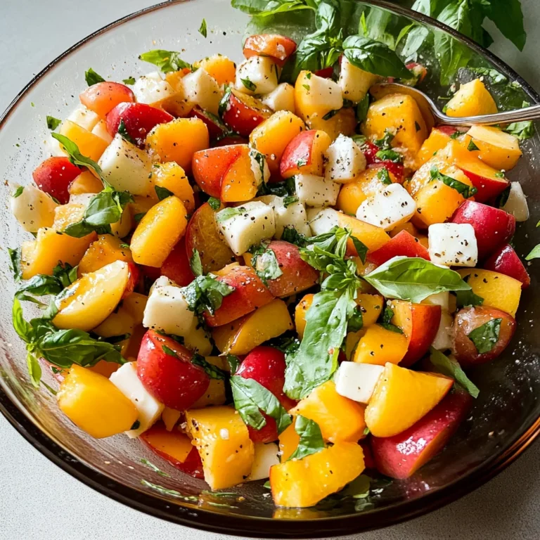 CHOPPED PEACH CAPRESE SALAD