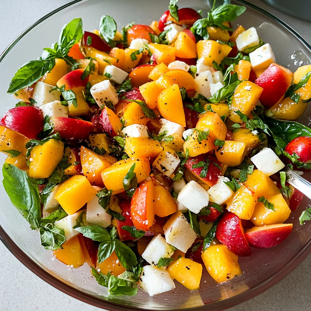 CHOPPED PEACH CAPRESE SALAD