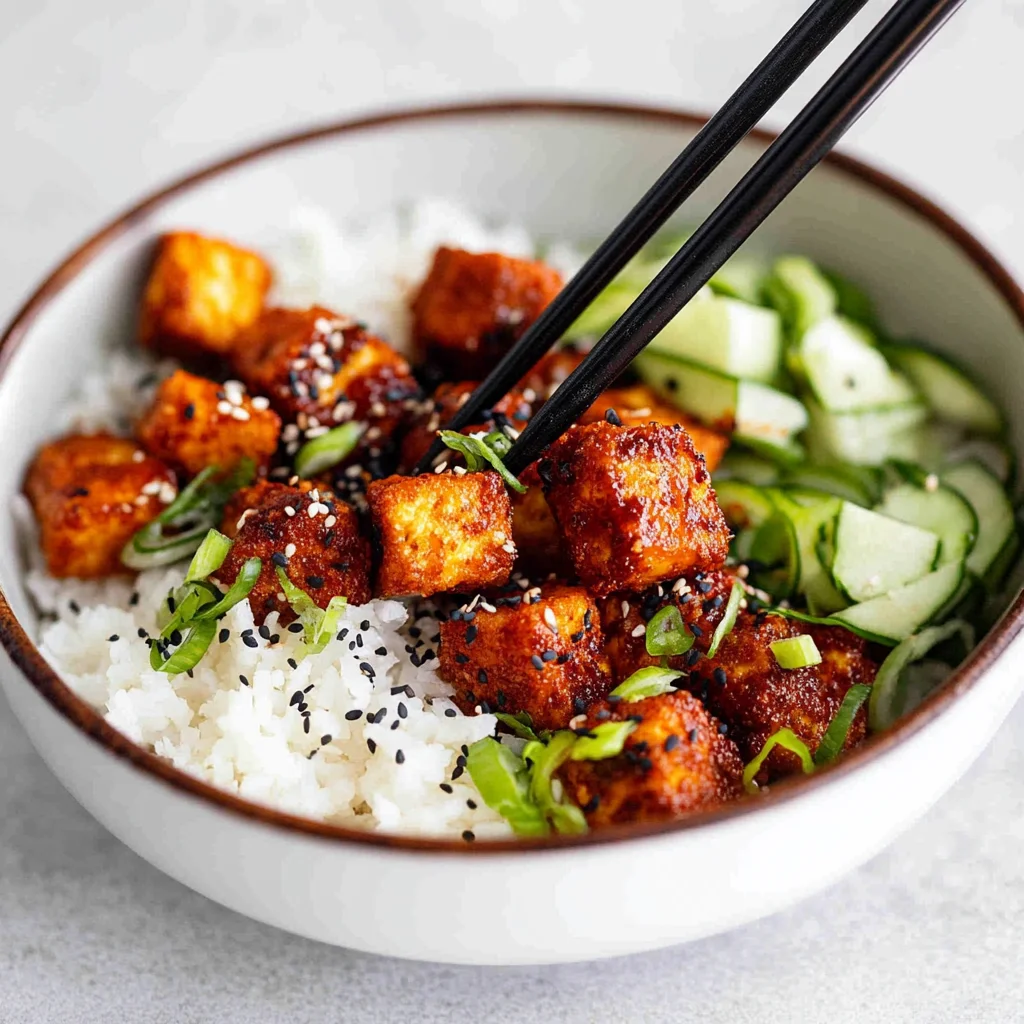 Crispy Gochujang Korean Tofu