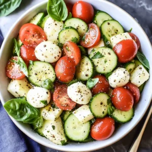 Cucumber Caprese Salad