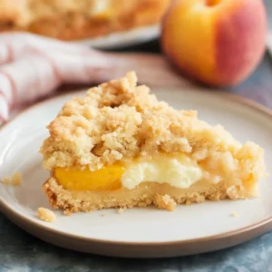 Easy Italian Peach Crumb Cake