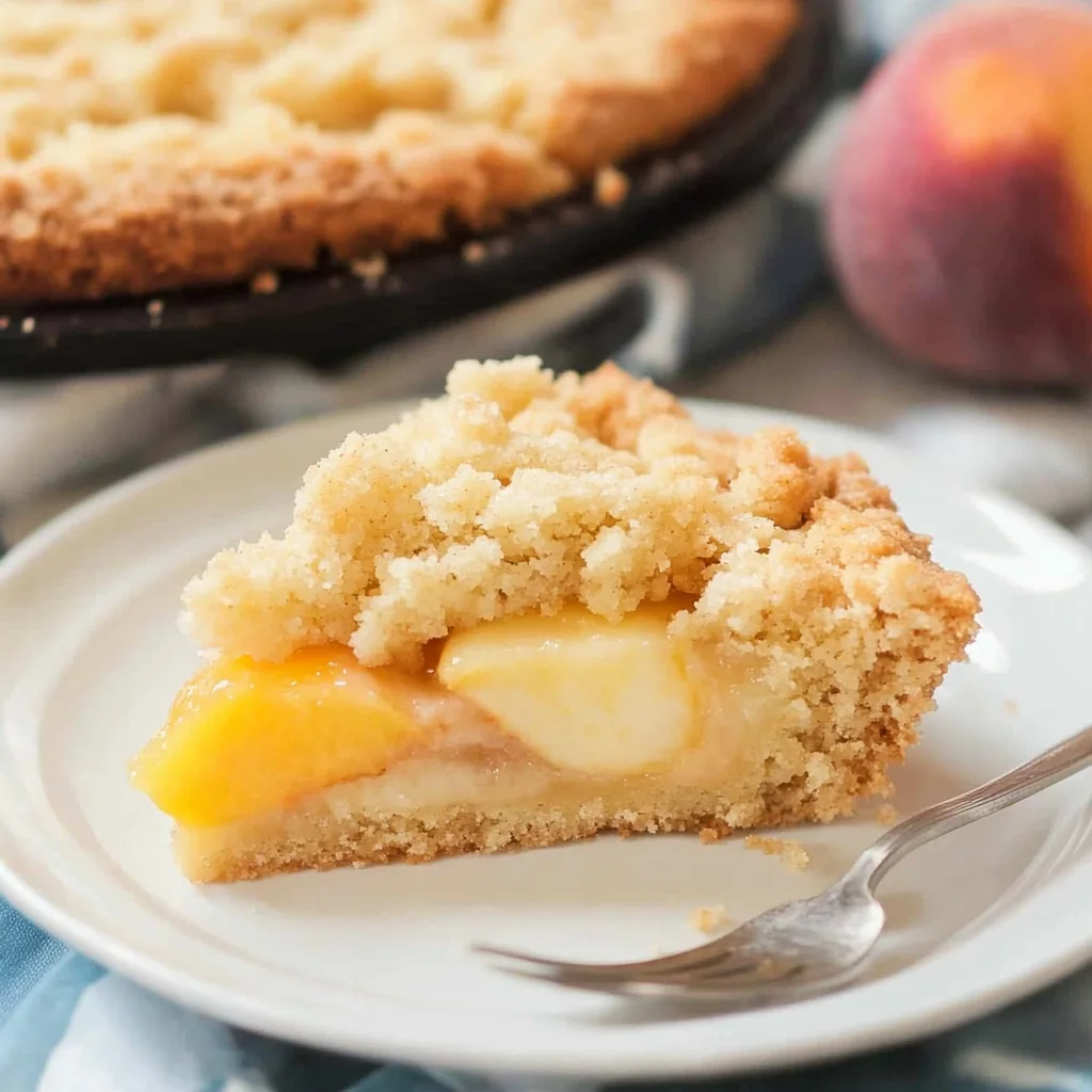 Easy Italian Peach Crumb Cake