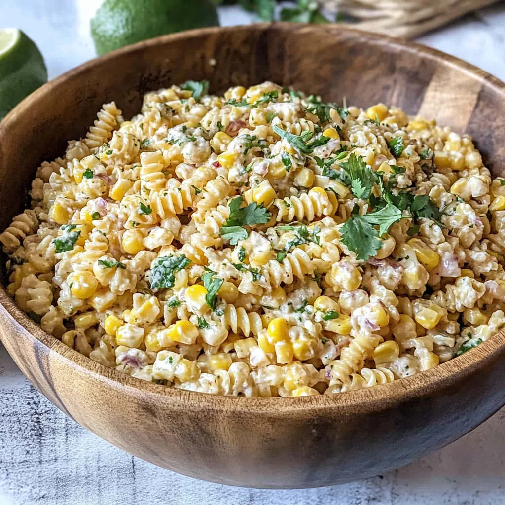 Elote Pasta Salad Recipe (Mexican Street Corn)
