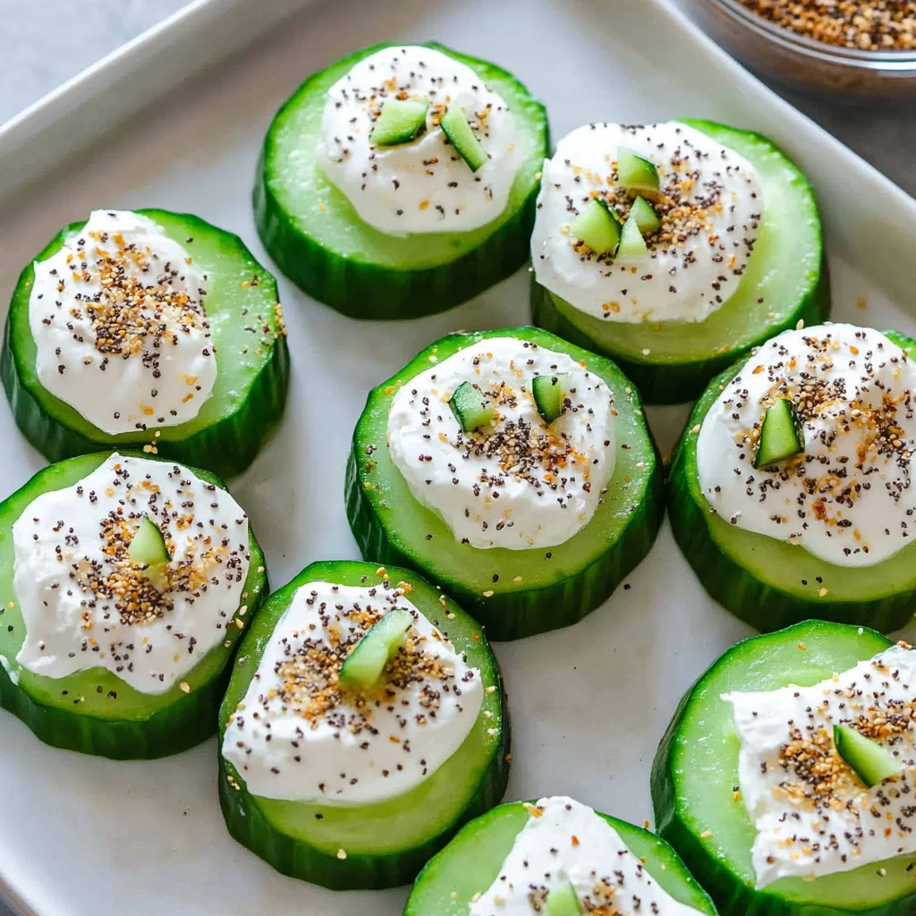 Everything Bagel Cucumber Bites