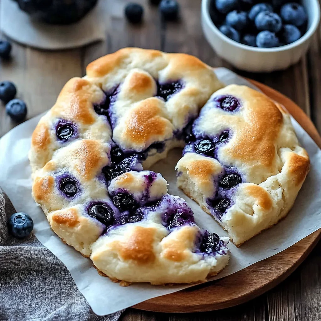 Fluffy Cottage Cheese Blueberry Cloud Bread