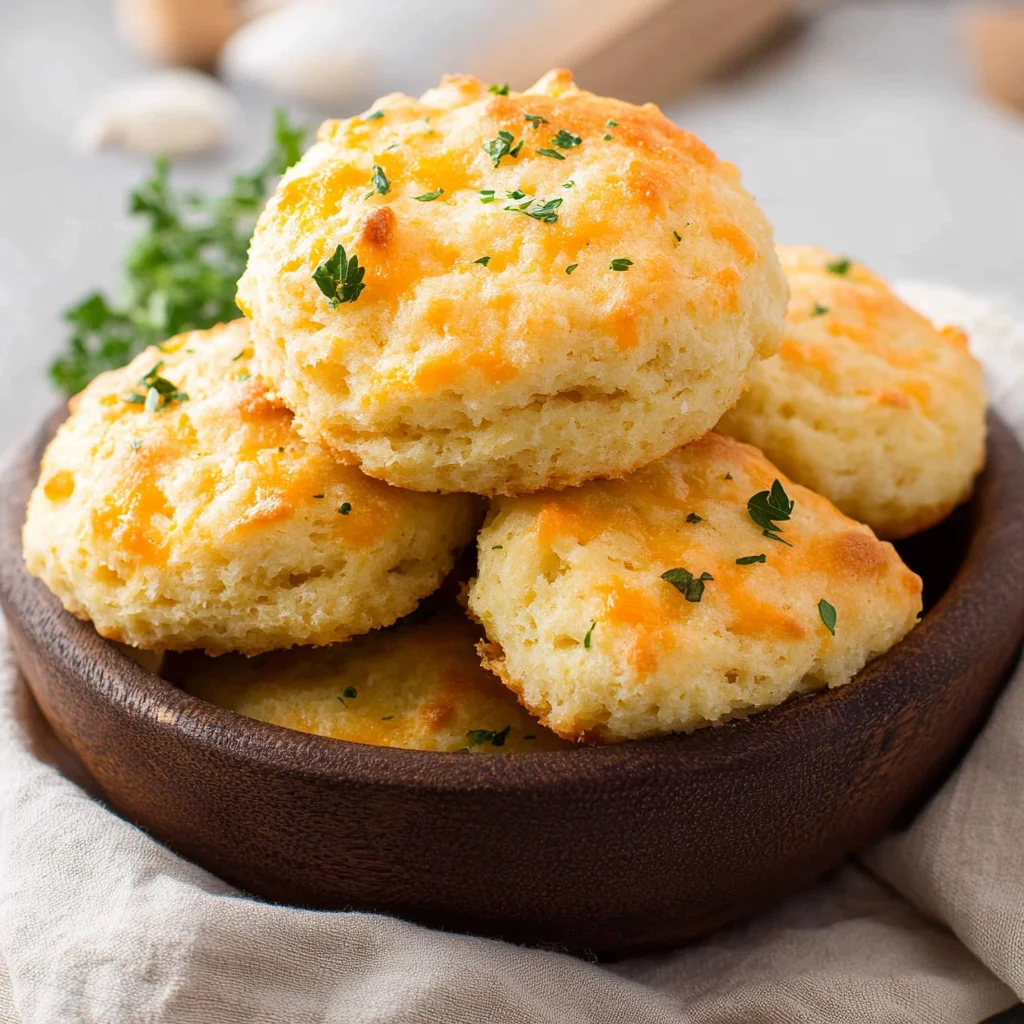 Keto Cheddar Garlic Biscuits