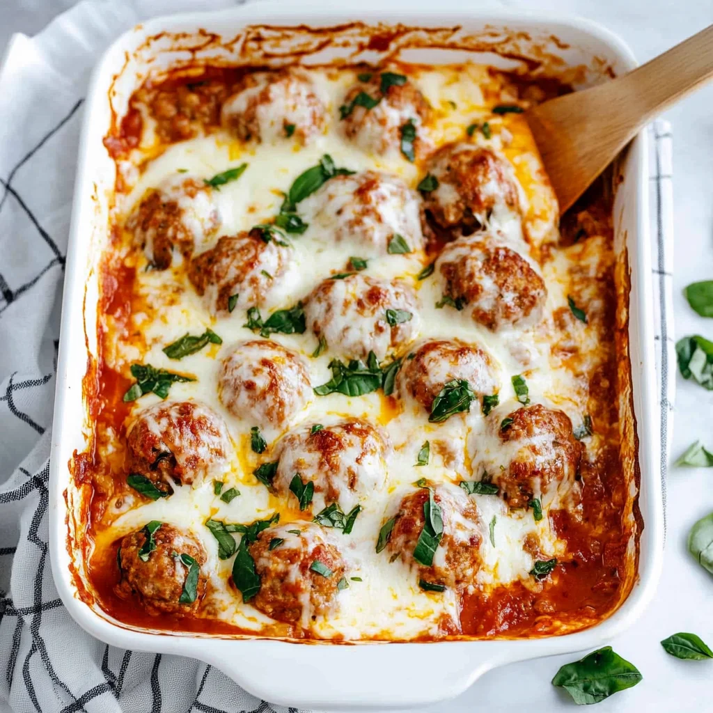 Keto Meatball Casserole