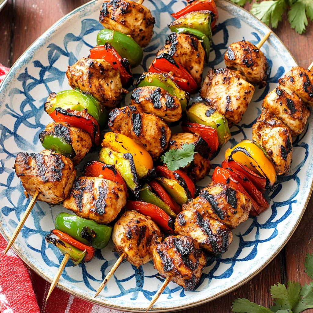 Mexican Barbecue Chicken Skewers