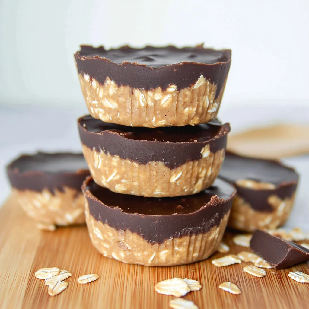 No Bake Peanut Butter Oat Cups