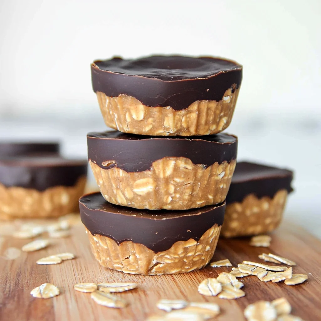 No Bake Peanut Butter Oat Cups