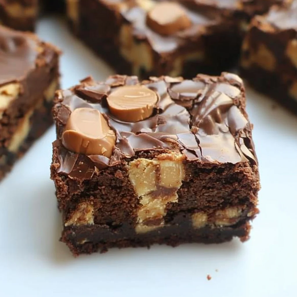 OMG Peanut Butter Cup Brownies