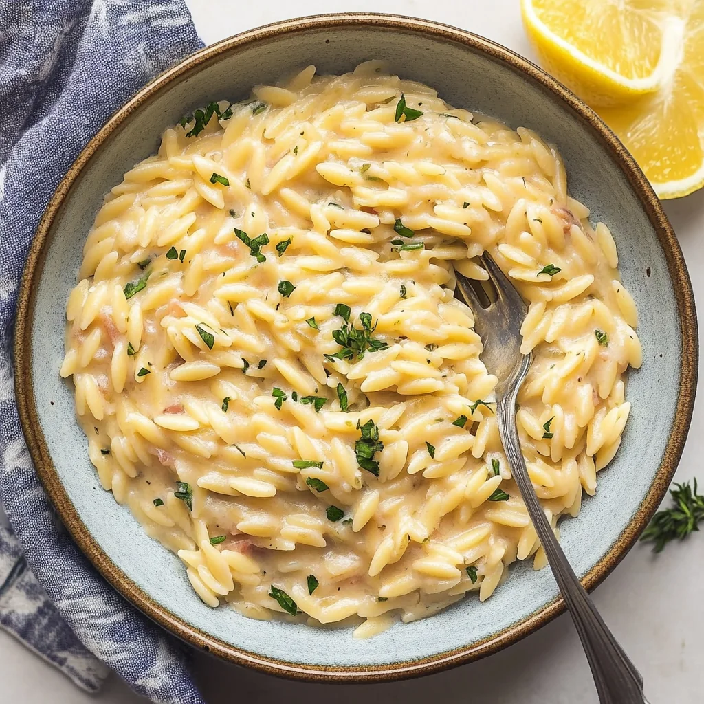 One Pot Lemon Orzo Pasta