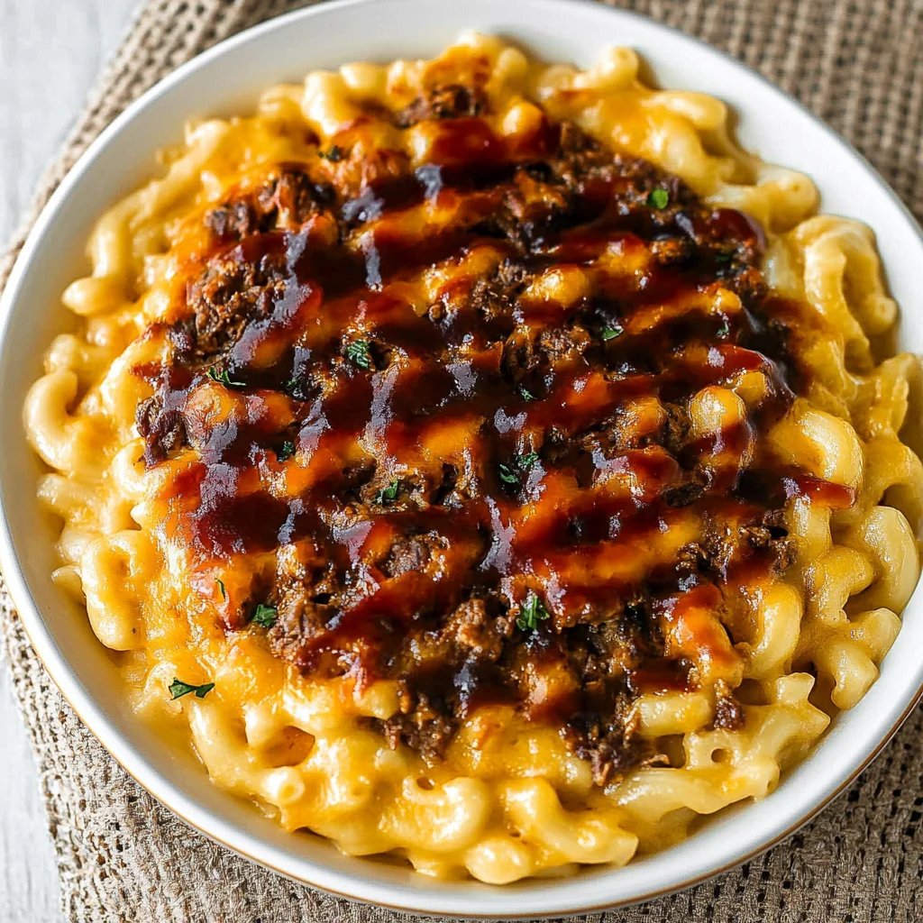 Pulled beef Mac and Cheese