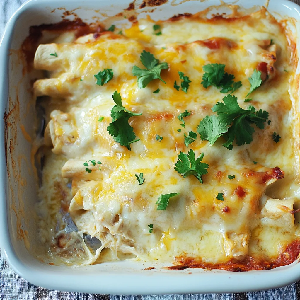 Skinny White Chicken Enchiladas