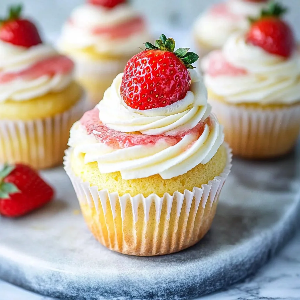 Strawberry Lemonade Cupcakes