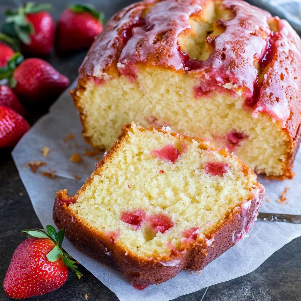 Strawberry Pound Cake
