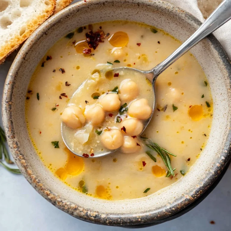 Vegan Garlic Chickpea Soup