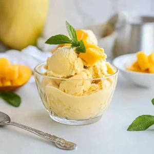 Vegan Mango Ice Cream (4-Ingredients)